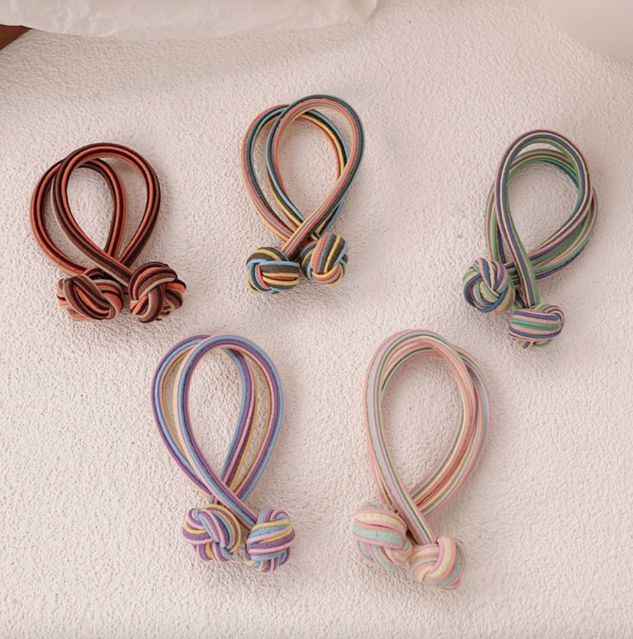 Knotted Scrunchies Hair Tie for Women (Pack of 3)