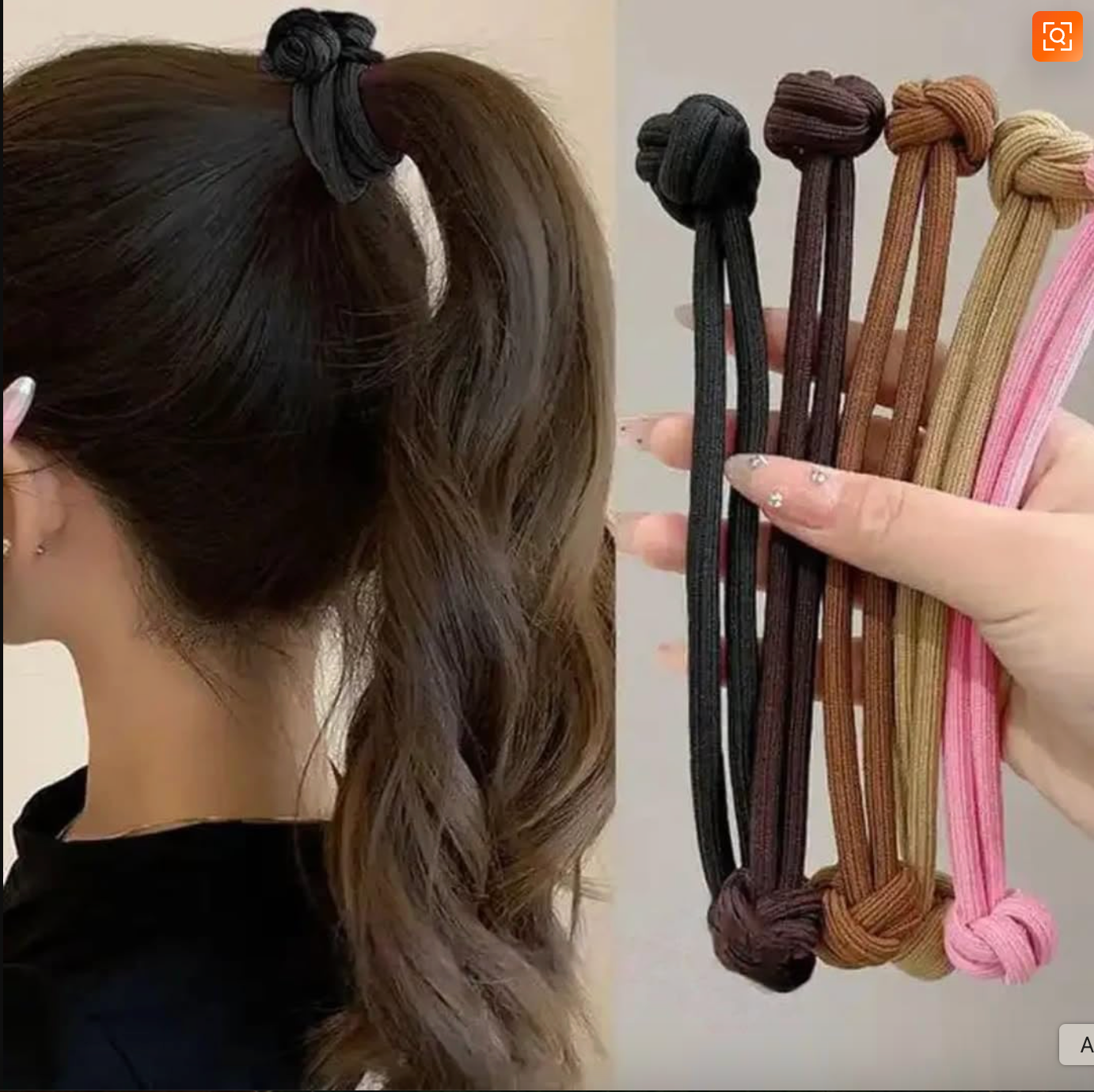 Knotted Scrunchies Hair Tie for Women (Pack of 3)