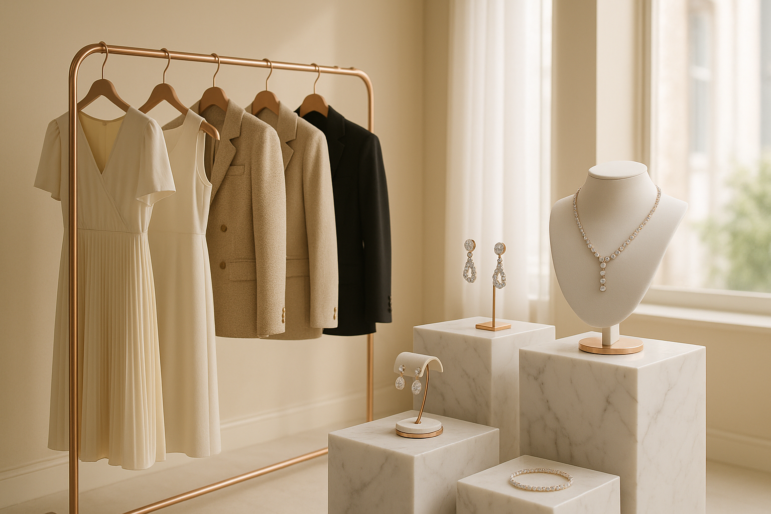 Generate image which has Jewlery & Fashion Clothes