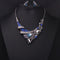 Europe and America jewelry set, luxury gemstone geometric short clavicle Necklace dress, bride dinner with jewelry wholesale