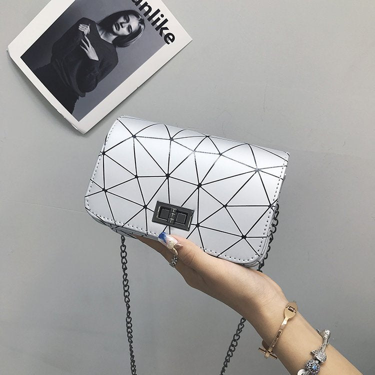 All-match Korean Messenger Bag Ins Super Fire Chain Shoulder Bag Lock Small Square Bag