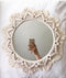 Sunflower. INS Scandinavian Girl Heart Mirror Handmade Tapestry Cosmetic Mirror Ring Home Decoration
