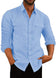 European And American Men's Shirt Double Pocket Cotton Linen