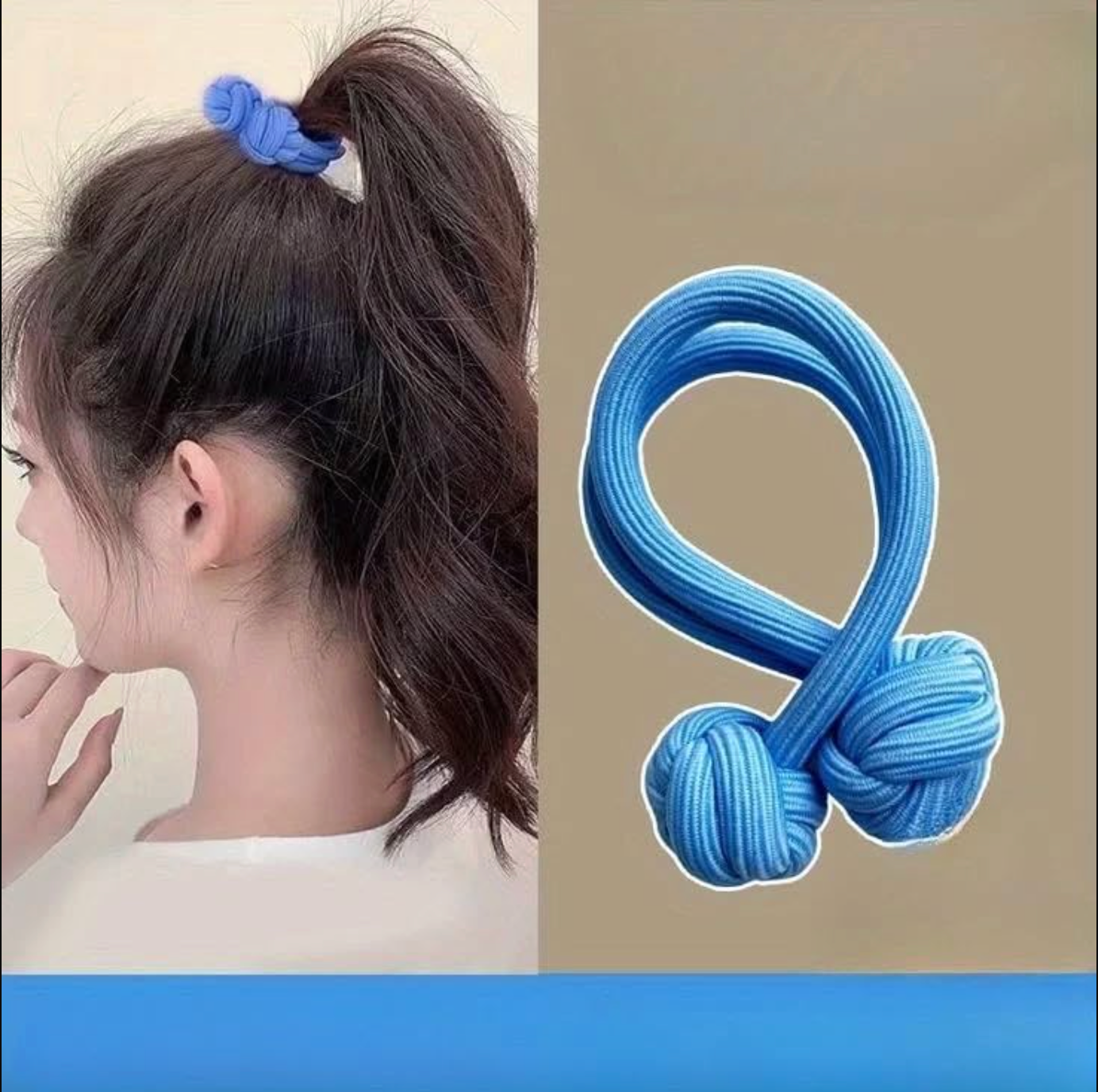 Knotted Scrunchies Hair Tie for Women (Pack of 3)