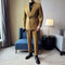 Double Breasted Green Collar Men's Casual Suit