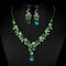 Western Wedding Photography Wedding Bride Necklace Earrings Simple Two Piece Suite Imported Transparent Diamond Jewelry