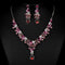 Western Wedding Photography Wedding Bride Necklace Earrings Simple Two Piece Suite Imported Transparent Diamond Jewelry