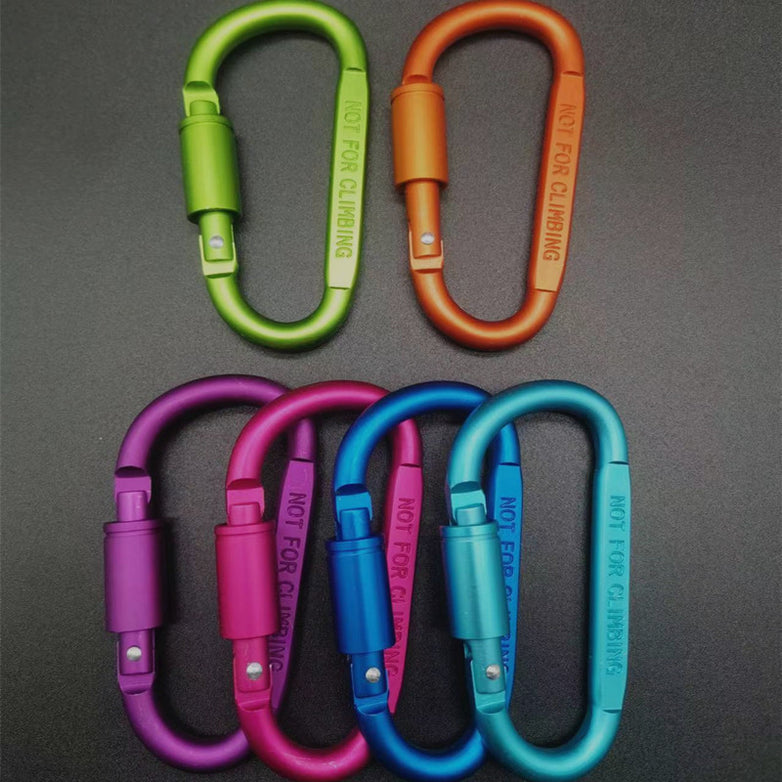 D-type Carabiner High Quality Bold 8cm Flat With Lock