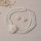 TL060 bridal chain, luxury pearl, flower necklace, earring set, wedding accessories