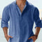 Casual Men's Loose Fitting Shirt With Long Sleeves