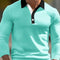 Design Button Long Sleeve Retro Loose Top