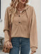Fall Winter Hooded Sunken Stripe Long-sleeved Sweater