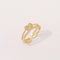 Loving Heart Zircon Ring Electroplated Real Gold Fashion Personality Affordable Luxury Ins Style
