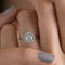 Women's Zircon Ring Alloy Inlaid