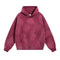 Washed And Worn Ripped Hooded Fleece Lined Sweater