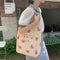 Ladies Personality Canvas Peach Cute Tote Bag