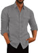 European And American Men's Shirt Double Pocket Cotton Linen