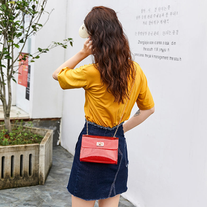Laser cosmetic bag transparent jelly bag