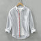 Autumn New Japanese Vertical Striped Men's Casual All-matching Artistic Long Sleeve Shirt
