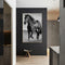 Art Canvas Animal Dark Horse Wall Art Living Room Home Decor