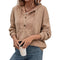 Fall Winter Hooded Sunken Stripe Long-sleeved Sweater