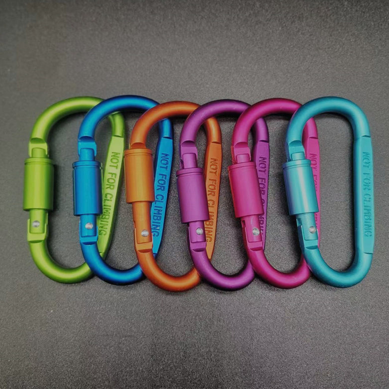 D-type Carabiner High Quality Bold 8cm Flat With Lock