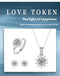 925 Silver Ring Holder Jewelry Ornament First Snow Series Goddess Necklace Suit