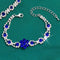 High-grade Crystal Gem Women's Water Drop Necklace Ear Stud Bracelet Ring