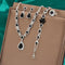 High-grade Crystal Gem Women's Water Drop Necklace Ear Stud Bracelet Ring