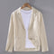 Japanese Flat Collar Casual Ramie Small Suit Men's Versatile