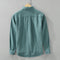 Long Sleeve Shirt Men's Fashion Casual Artistic Loose Linen Top