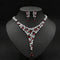 Colorful Zircon Necklace Set Wedding Dress Wedding Earring Accessories