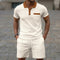 Summer New Men's Waffle Lapel Suit