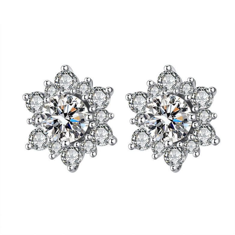 SUNFLOWER Necklace Suit Micro-inlaid Full Diamond