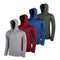 4-piece Men's Lightweight Hoodie Elastic Polyester Fiber Long