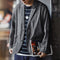 Workwear Ice Dyed Suit Jacket Flat Collar Loose