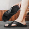 Summer New Genuine Leather Men's Breathable Casual Slip-on Beach Sandals