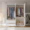 Doors Armoire Wardrobe Closet, Wardrobe Closet with Drawers, Armoire and Wardrobe with Shelves & Hanging Rod for Bedroom
