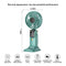 USB Handheld Mini Fan Foldable Portable Neck Hanging Fans 5 Speed USB Rechargeable Fan with Phone Stand and Display Screen