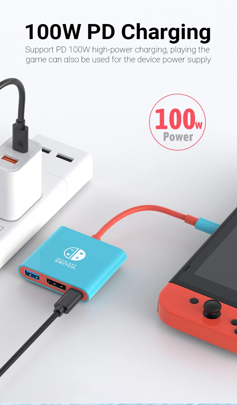 3 in 1 USB C Hub 8K@60Hz DisplayPort Switch Dock for MacBook Pro Air