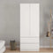 Doors Armoire Wardrobe Closet, Wardrobe Closet with Drawers, Armoire and Wardrobe with Shelves & Hanging Rod for Bedroom