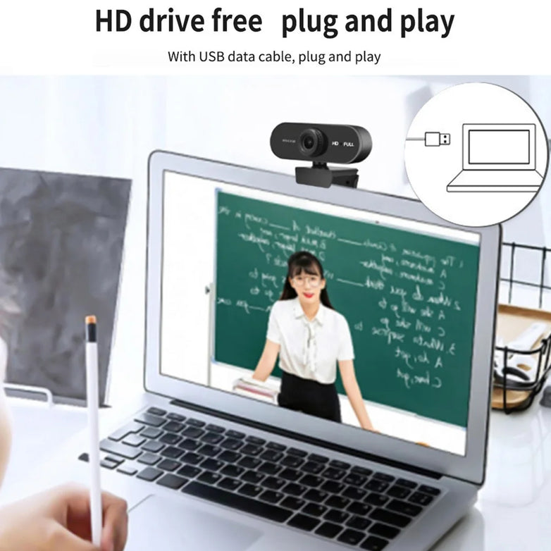 USB HD Web Camera 1080P and 2K Autofocus with Microphone Plug and Play for PC Laptop Desktop