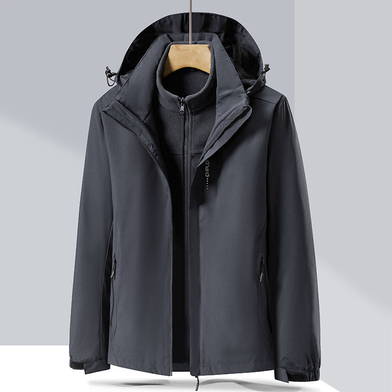 Three-in-one Removable Two-piece Thickened Waterproof Breathable Mountaineering Suit