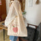 Ladies Personality Canvas Peach Cute Tote Bag