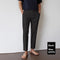 White For Men Cotton Fabric Cropped Linen Trousers