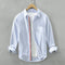 Autumn New Japanese Vertical Striped Men's Casual All-matching Artistic Long Sleeve Shirt