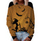 Christmas Women's Top Halloween Main Body Printed Round Neck