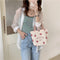 Ladies Personality Canvas Peach Cute Tote Bag